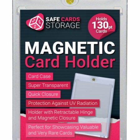 130PT One Touch Magnetic Holder Ultra clear Safe Cards Storage