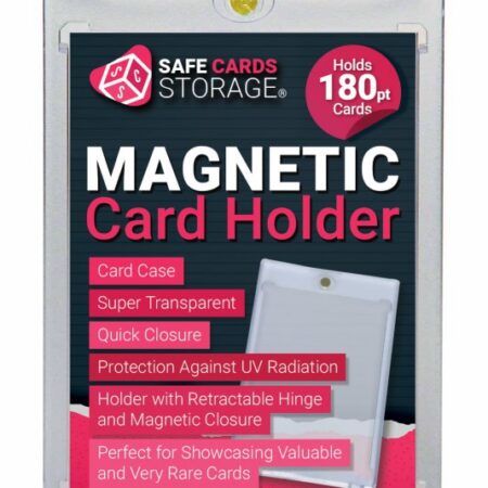 180PT One Touch Magnetic Holder Ultra clear Safe Cards Storage
