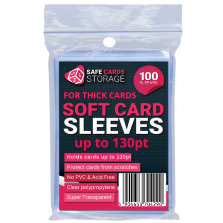 Koszulki na Grube Karty do 180PT Protektory (100 szt.) SAFE CARDS STORAGE