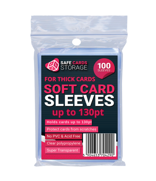 Koszulki na Grube Karty do 180PT Protektory (100 szt.) SAFE CARDS STORAGE